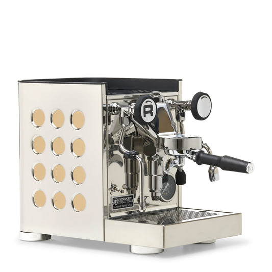 Rocket Espresso Appartamento TCA Espresso Machine - Stainless Steel with Black Stripe — product view