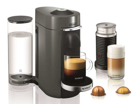 Nespresso Vertuo Plus Deluxe Espresso Machine by De'Longhi with Aeroccino - Titan — product view
