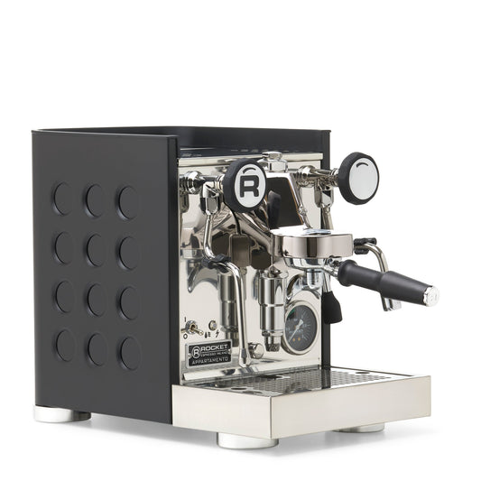 Rocket Espresso Appartamento TCA Espresso Machine - Black with Black Stripe — product view