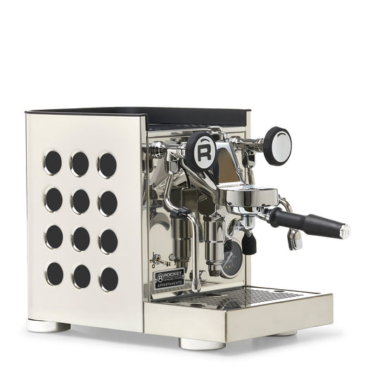 Rocket Espresso Appartamento TCA Espresso Machine - Stainless Steel with Black Stripe — product view